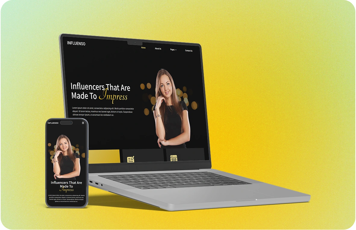 Influenso – Classic Portfolio Website for Influencer Personal Branding project preview