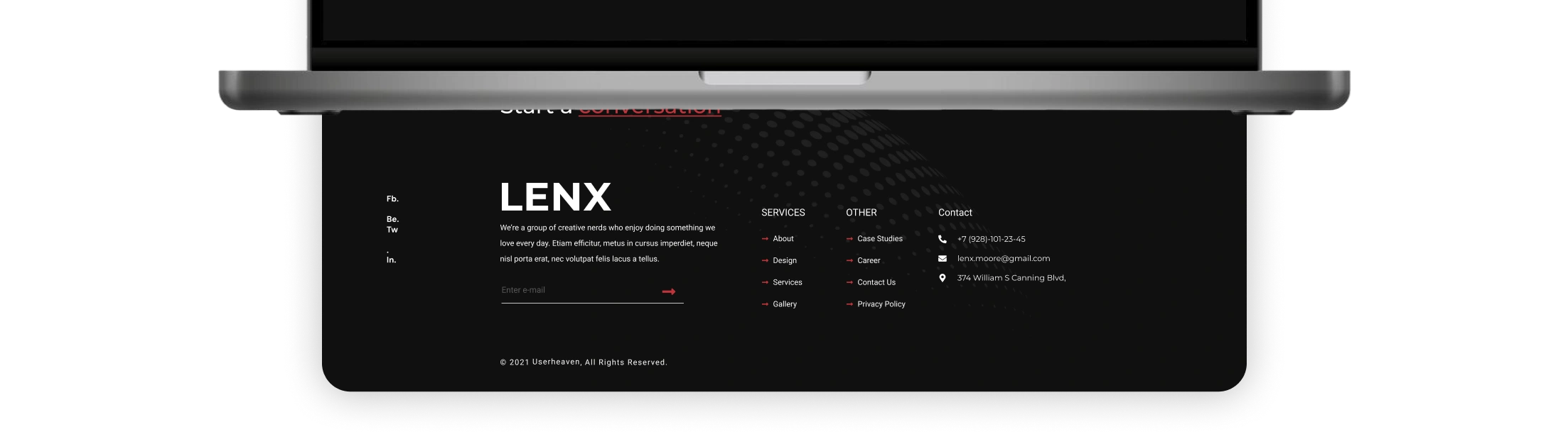 LenX – Creative Portfolio Website for Freelance Designer 7
