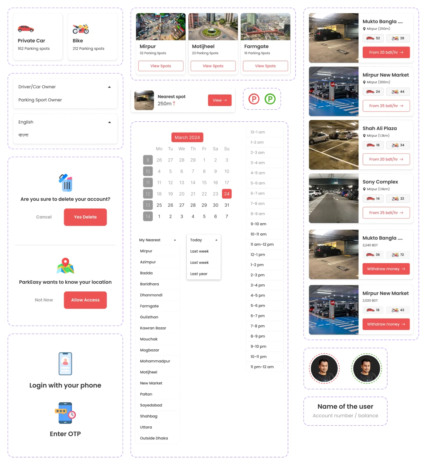 ParkEasy – Vehicle Parking Mobile App UI/UX Design 2