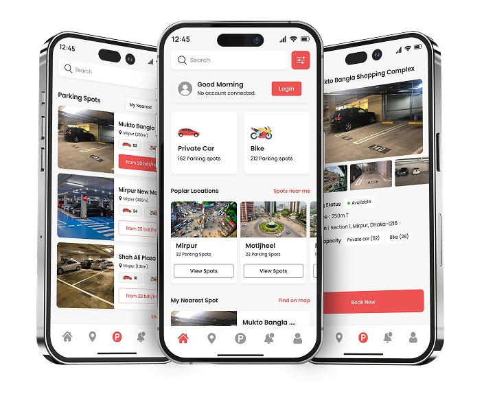 ParkEasy – Vehicle Parking Mobile App UI/UX Design 1