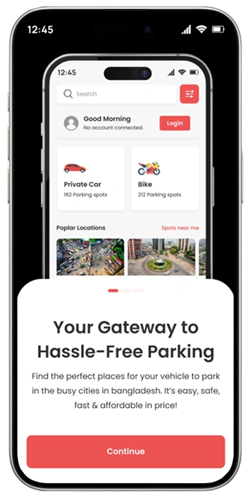 ParkEasy – Vehicle Parking Mobile App UI/UX Design 2