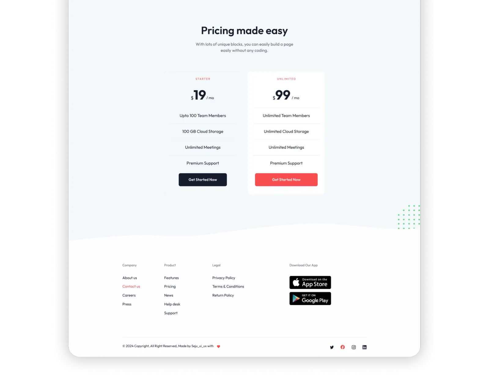 Remoteam – Landing Page for Team Collaboration App 5