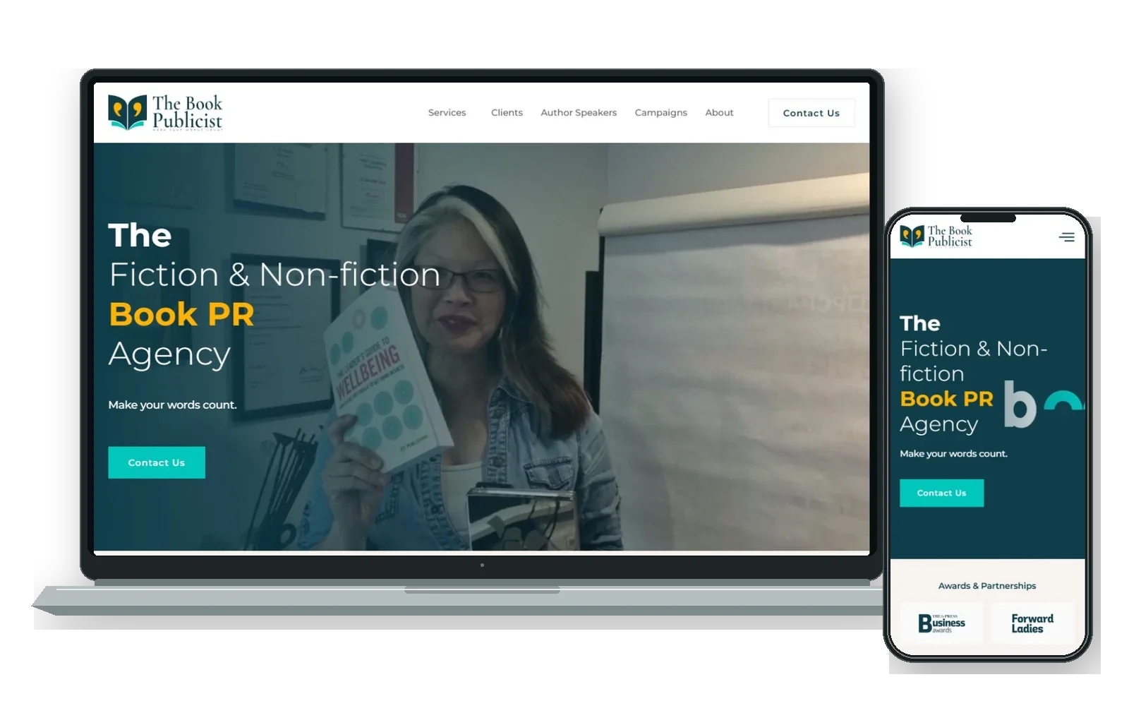 The Book Publicist – Modern Website Redesign for a Book PR Agency by RaihanWP